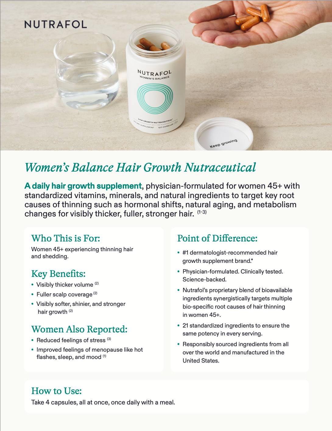 Nutrafol Womens Balance (3 Month Supply) - Image 3